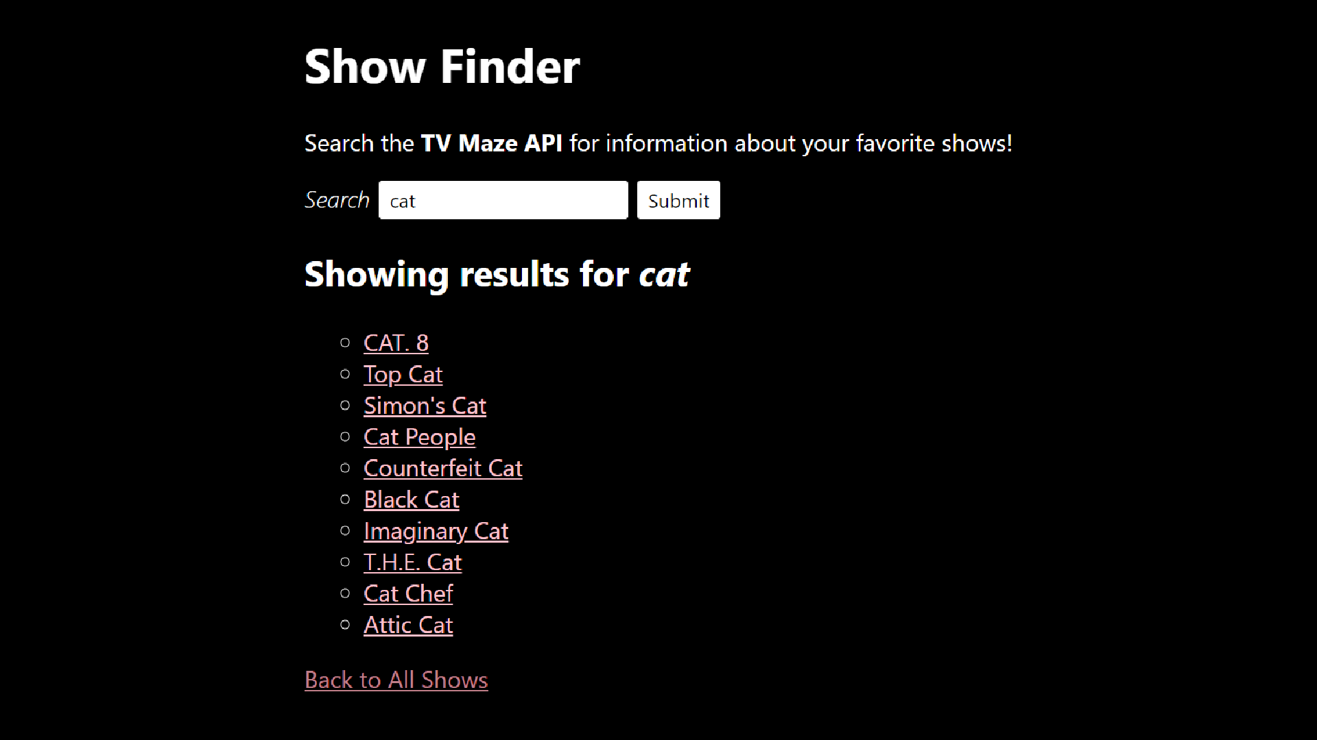 Show Finder